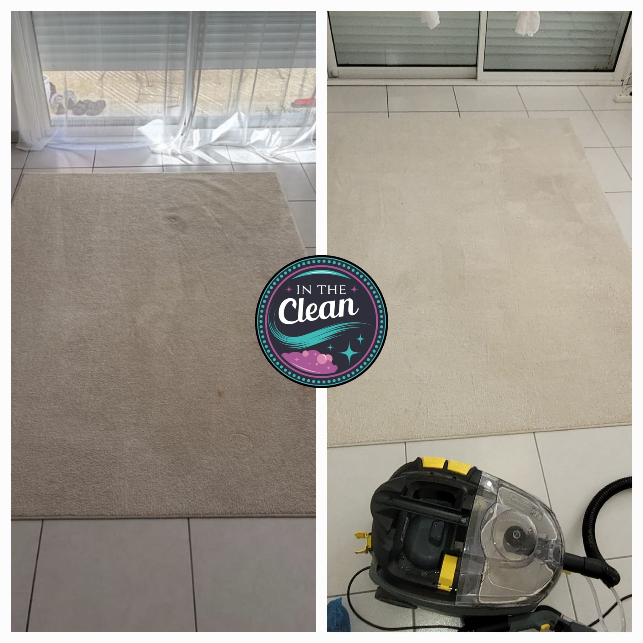 Avant après nettoyage tapis