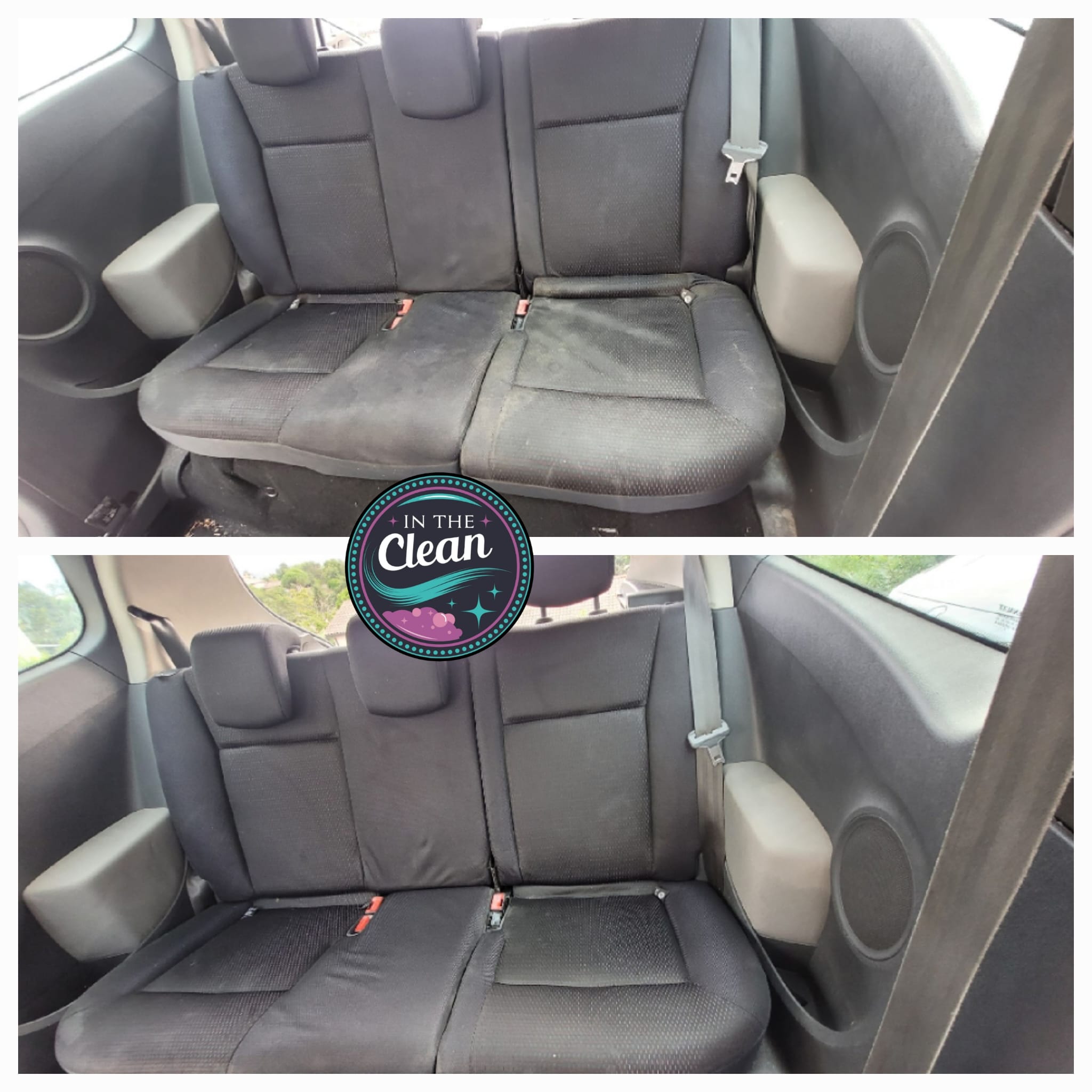 Avant après véhicule nettoyage